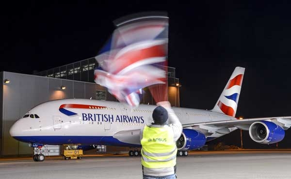 British Airways A380 heading to Dubai