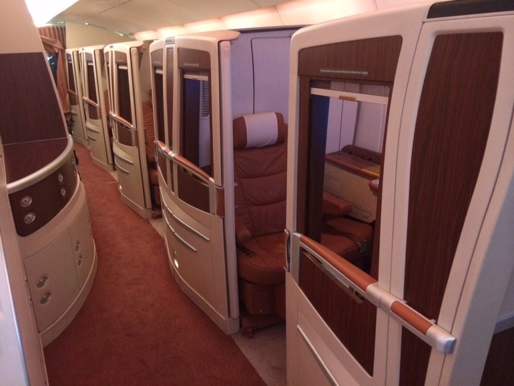 Singapore A380 First Class suite exterior review