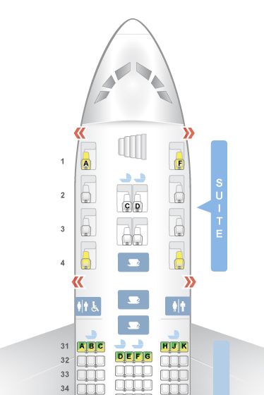 Singapore seat map A380