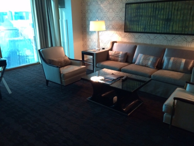 Four Seasons Las Vegas suite living room review