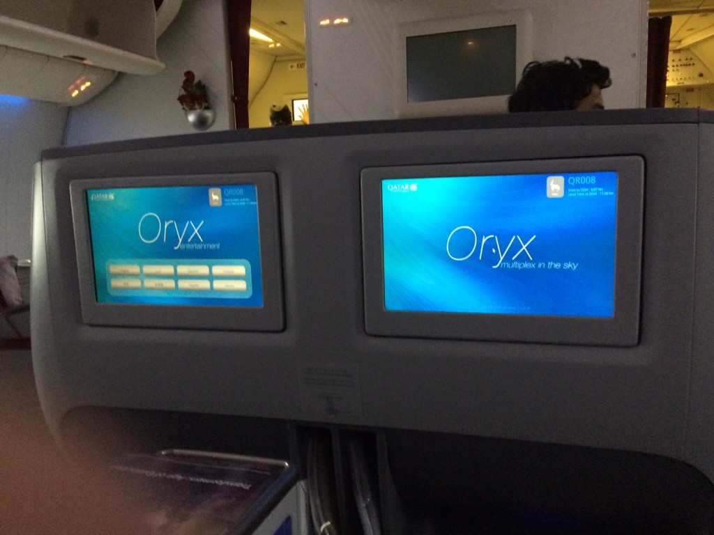 Qatar Airways 777 Oryx TV