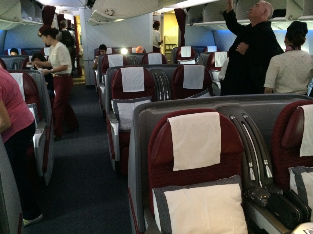 Qatar Airways 777 business class middle seat