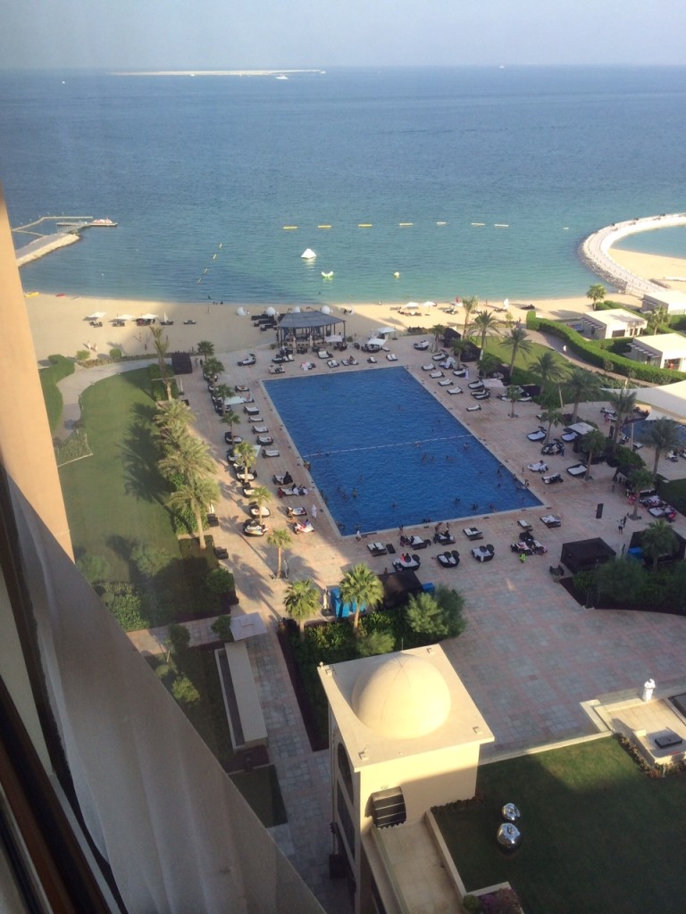 St Regis Doha pool shadow