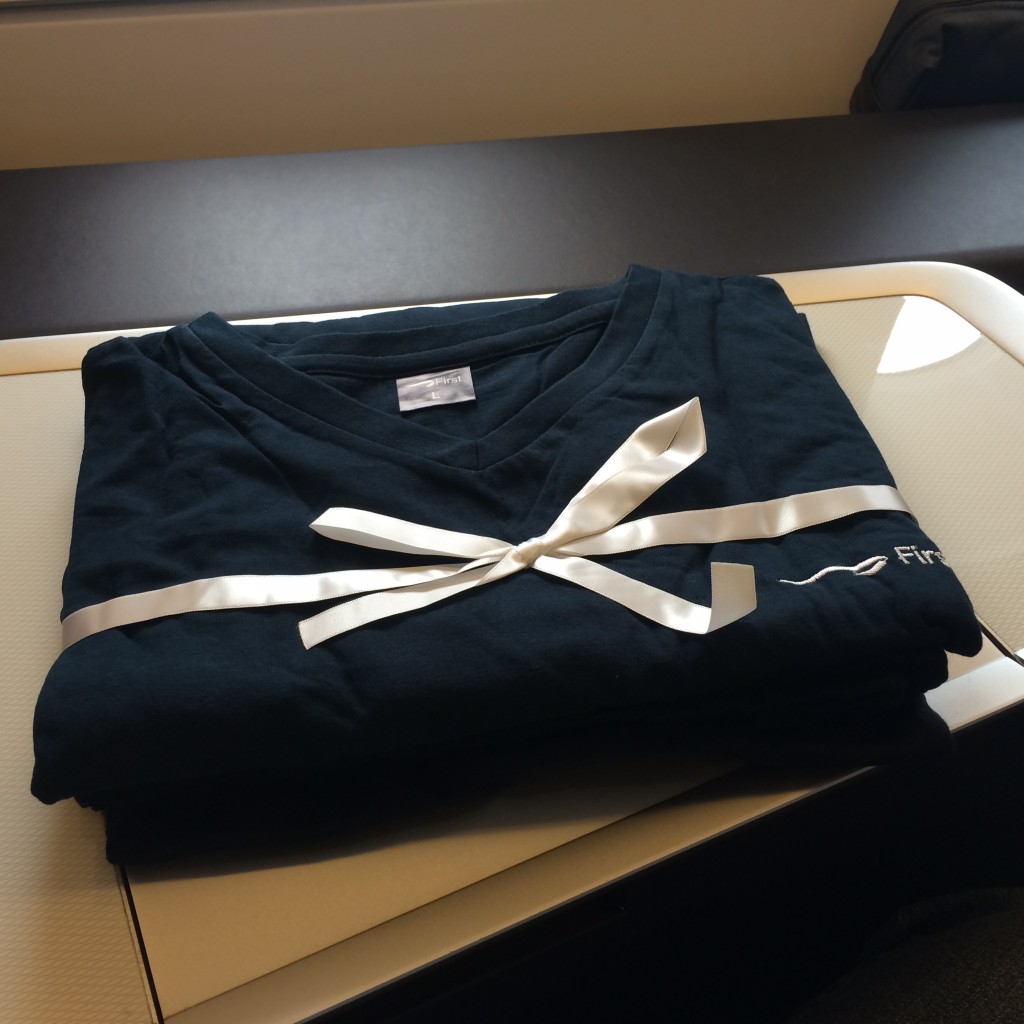 British Airways FIrst Class pyjamas