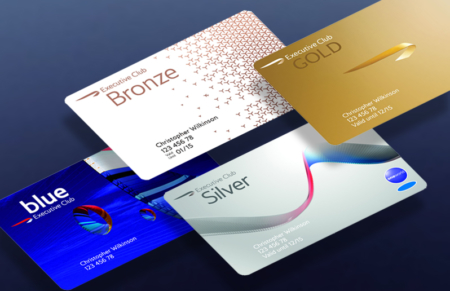 British Airways Executive Club status cards