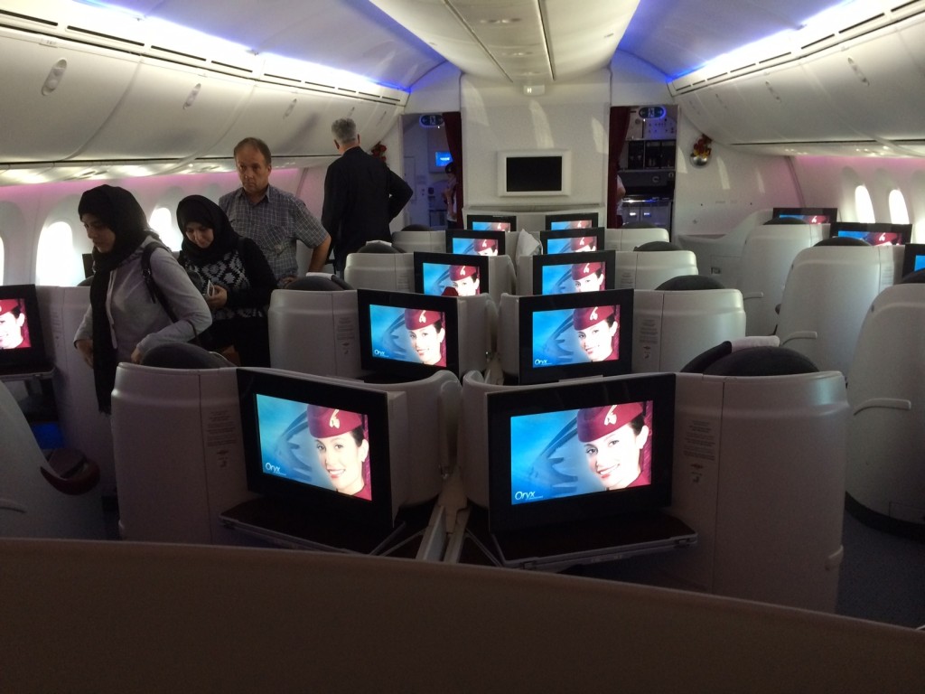 Qatar Airways 787 business class review - getting off