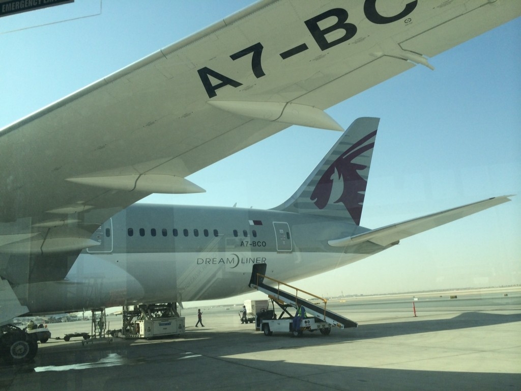 Qatar Airways 787 business class review - outside 2