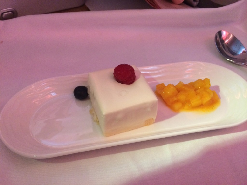 Emirates business class dessert