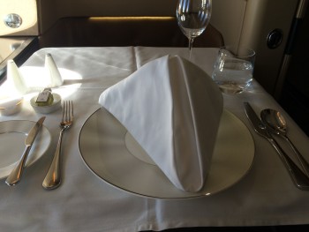 Etihad Boeing 777 First Class Suite food 1