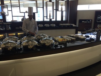 Etihad Premium Lounge Abu Dhabi buffet