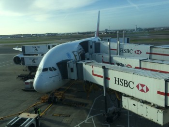 Emirates A380 business class review boarding