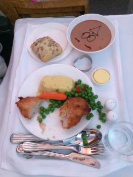 Emirates A380 business class review childrens food