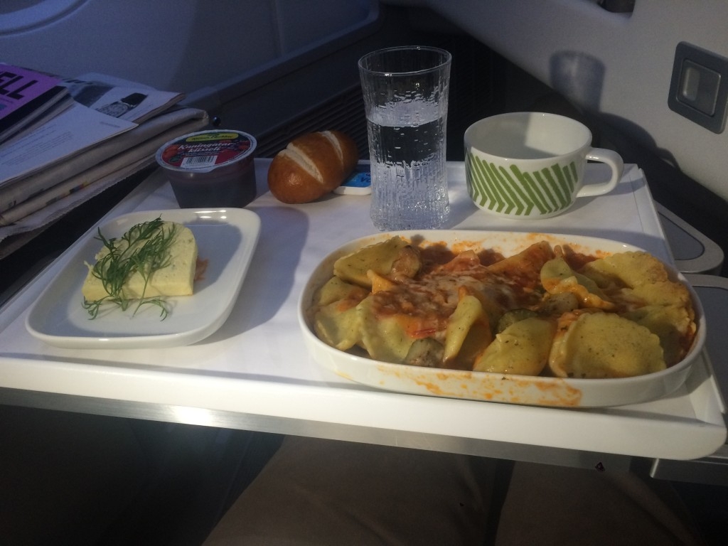 Finnair A350 business class food