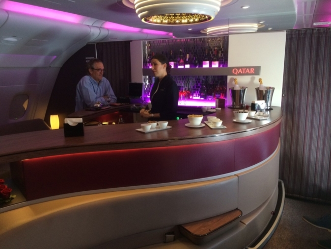 Qatar Airways A380 bar