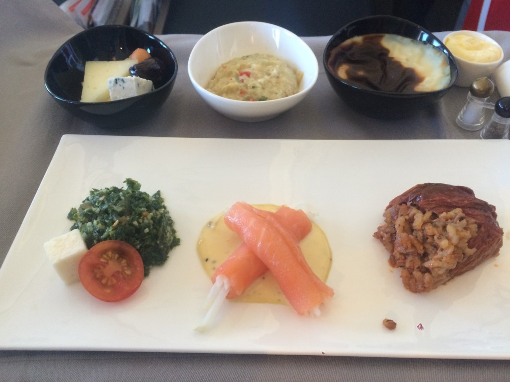 Turkish Airlines business class food