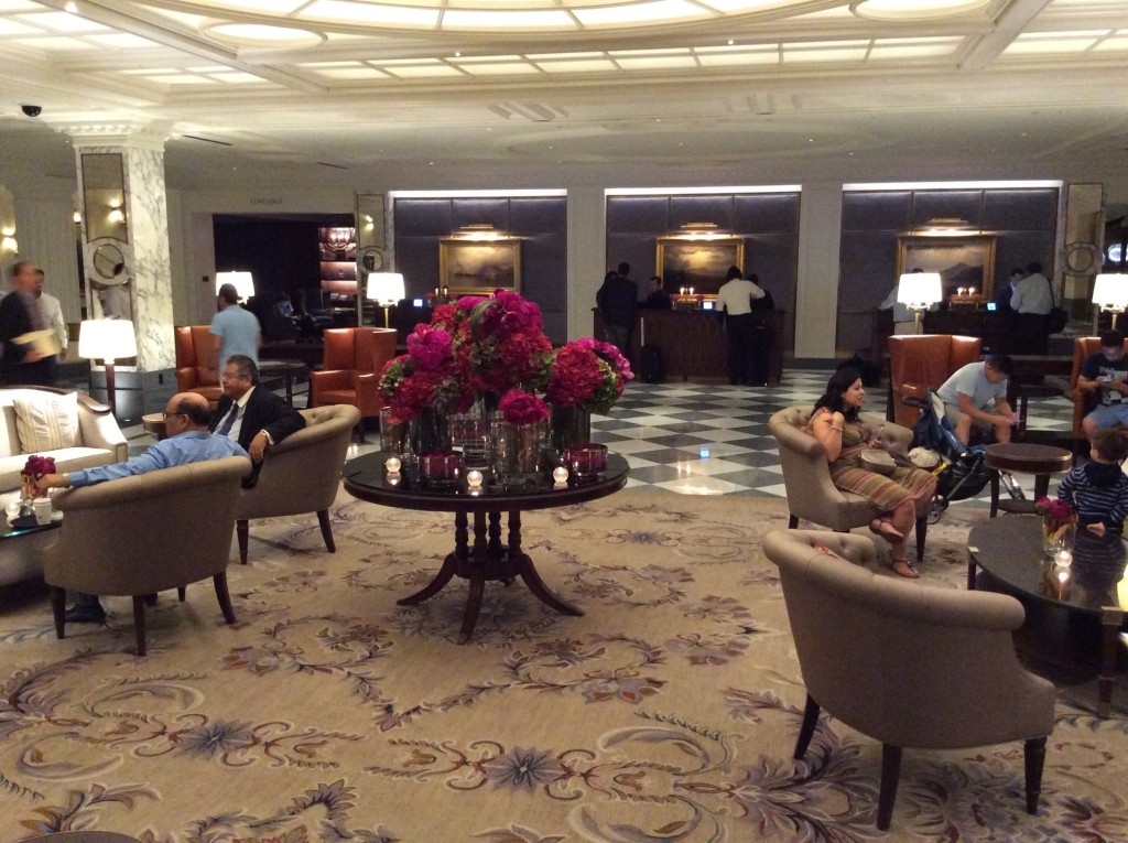 Review of InterContinental New York Barclay hotel lobby