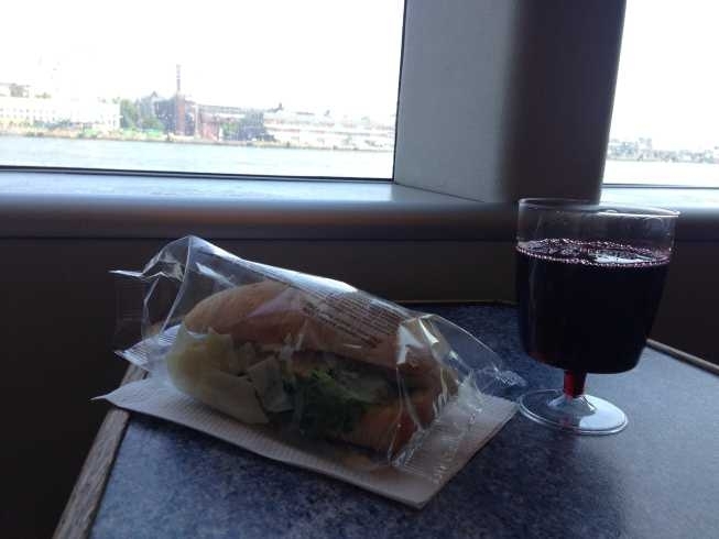 linda line ferry helsinki tallinn wine and sandwich