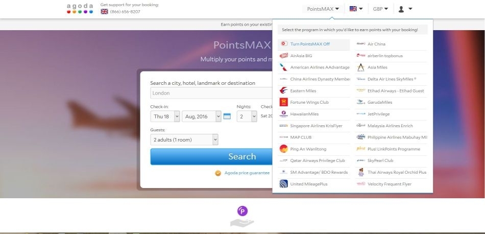 Agoda points max choose loyalty program