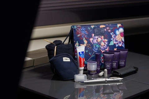 Wash Bags by Liberty of London for British Airways First Class Customers Taken: 21st October 2016 Picture by: Stuart Bailey