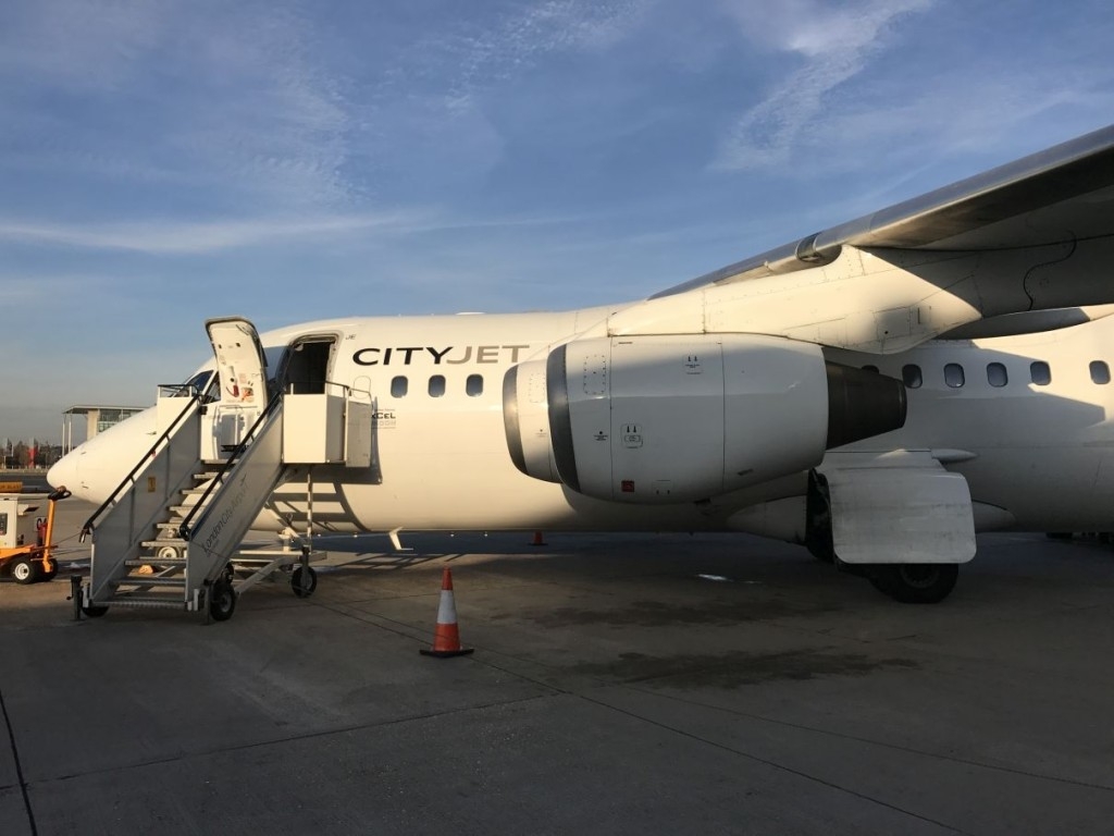 CityJet flight review London City to Amsterdam