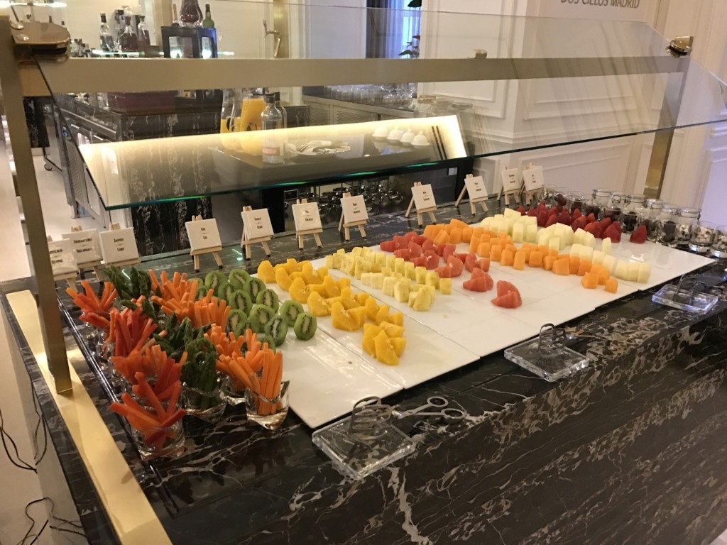 Gran Melia Palacio De Los Duques Madrid Breakfast fruit vegetables