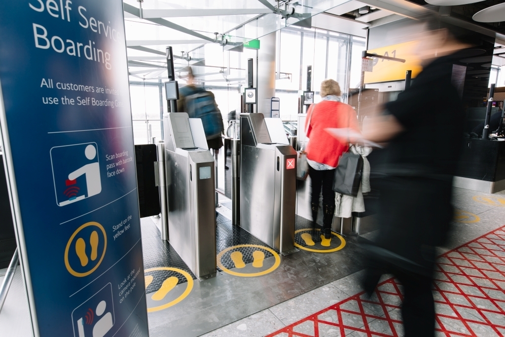 Self Service Boarding Gates at British Airways Heathrow Terminal 5 for Domestic Flights Taken: 21st March 2017 Picture by: Stuart Bailey