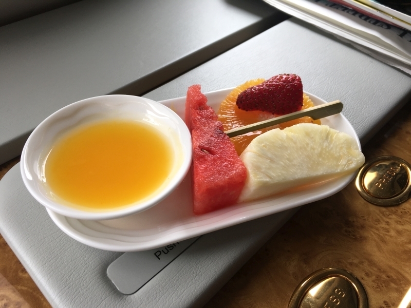 Emirates A380 First Class food drink review