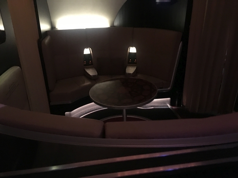 Etihad First Class Apartment A380 food drink