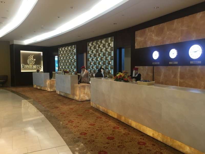 Emirates First Class lounge Dubai Airport review