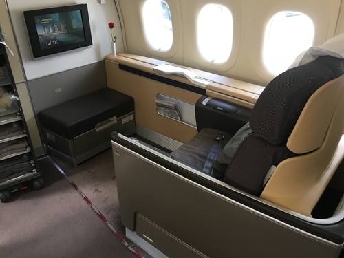 Lufthansa 747-8 First Class review - seat 2