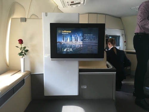 Lufthansa 747-8 First Class review - seat 3