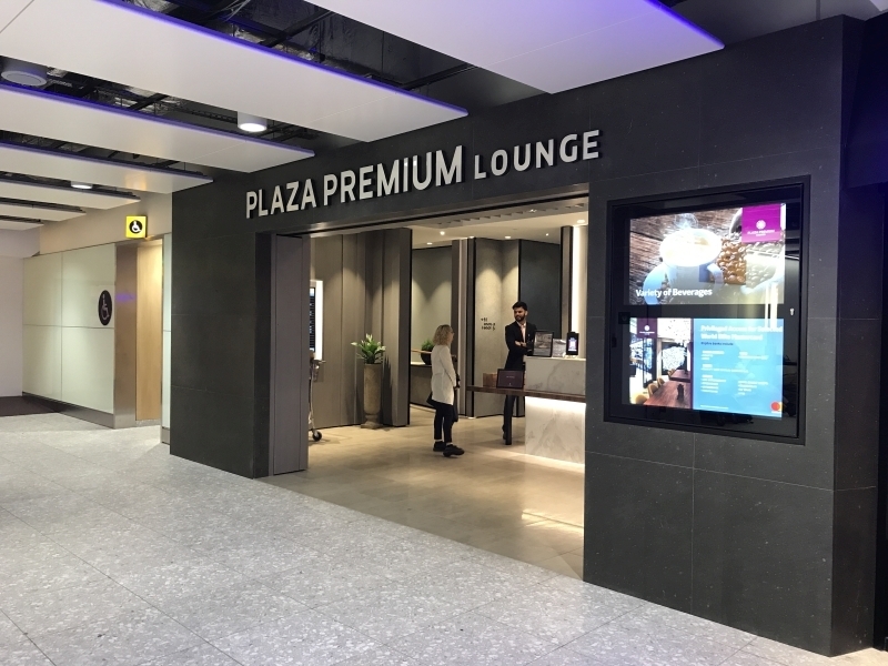 Plaza Premium lounge Heathrow Terminal 4 arrivals review