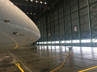 Austrian Airlines maintenance hanger Visitair