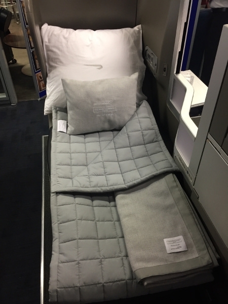 New British Airways Club World White Company bedding