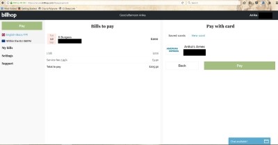 payment card billhop