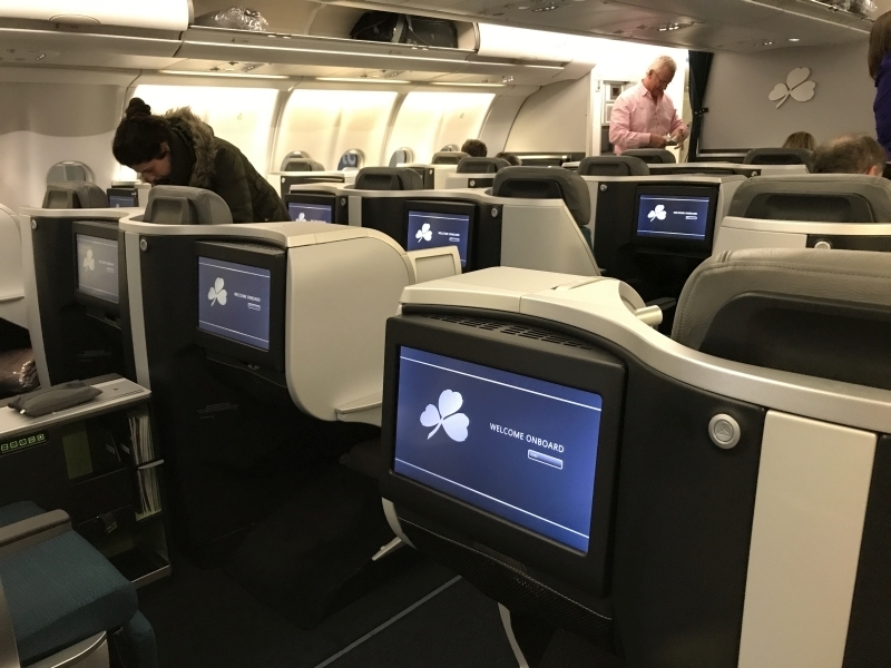 Aer Lingus business class review A330 Dublin to Boston