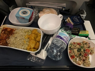 British Airways economy food