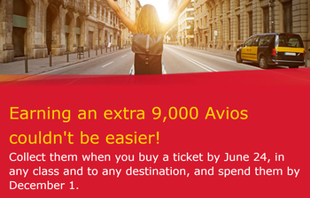 Iberia 90000 Avios promotion