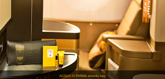 Etihad new Acqua di Parma amenity kits