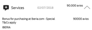 90000 Iberia Avios