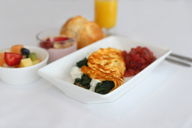 New British Airways Club Europe catering