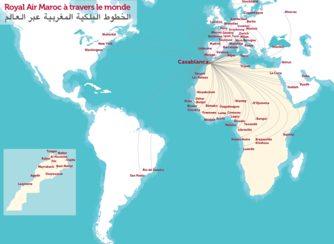 Royal Air Maroc route map