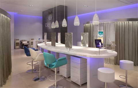 Who can use the British Airways lounge Spa?