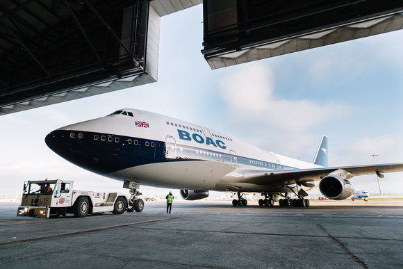 BA BOAC 747 at RAF air tattoo