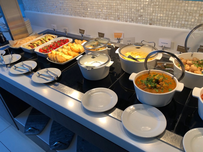 Gulf Air Lounge Heathrow Terminal 4 buffet