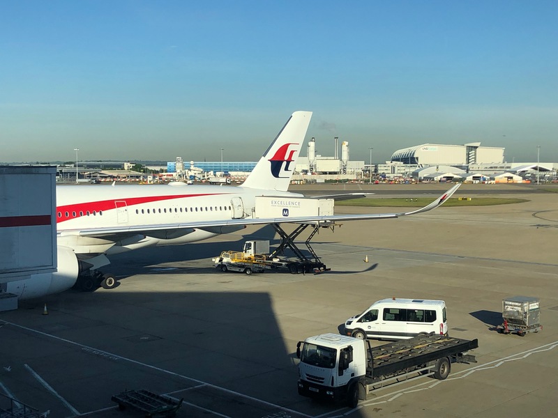 Gulf Air Lounge Heathrow Terminal 4 view Malasyia A350