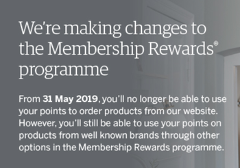 Membership Rewards no longer offering good