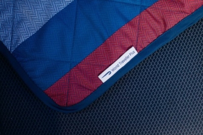 British Airways World Traveller Plus new blanket quilt