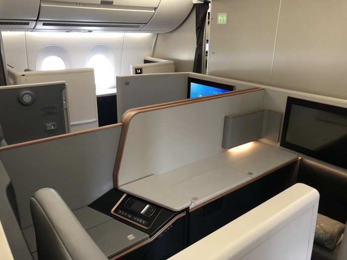 Malaysia Airlines Business Suite A350 review cabin