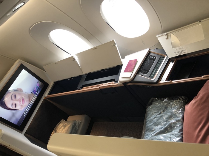 Malaysia Airlines Business Suite A350 review seat storage